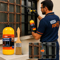 Kit Convertedor de Ferrugem 500ml + Pincel 2 Polegadas Profissional