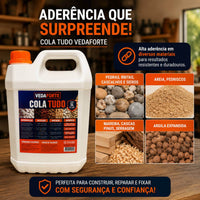 Cola Tudo Vedaforte Multiuso Alta Resistência Para Diversos Materiais Madeira E Decoração
