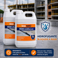 Kit Vedalaje Impermeabilizante Para Laje Vedalaje Incolor 10 Litros