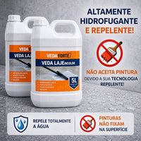Kit Vedalaje Impermeabilizante Para Laje Vedalaje Incolor 10 Litros