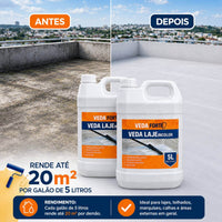 Kit Vedalaje Impermeabilizante Para Laje Vedalaje Incolor 10 Litros