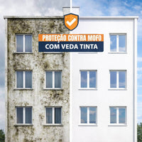 Veda Tinta Impermeabilizante Hidrorrepelente Veda Forte 1 Litro Mofo e Fungos