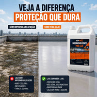 Impermeabilizante para Laje Contra Infiltração Veda Forte Rende 5 Litros