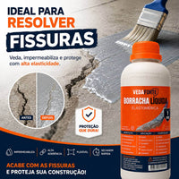 Borracha Líquida Vedaforte 1L Impermeabilizante Elastomérica Alta Flexibilidade