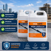Kit Vedalaje Impermeabilizante Para Laje Vedalaje Incolor 10 Litros