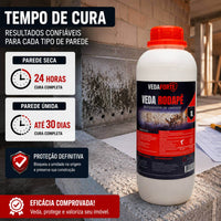 Veda Rodapé Impermeabilizante Bloqueador De Umidade 1L Alta Performance