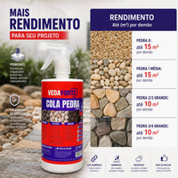 Cola Pedra Líquido 1L Fixador De Pedras Alta Resistência