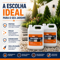 Kit 2 Cola Pedra Fixador de Pedras para Jardim Veda Forte [5 Litros]