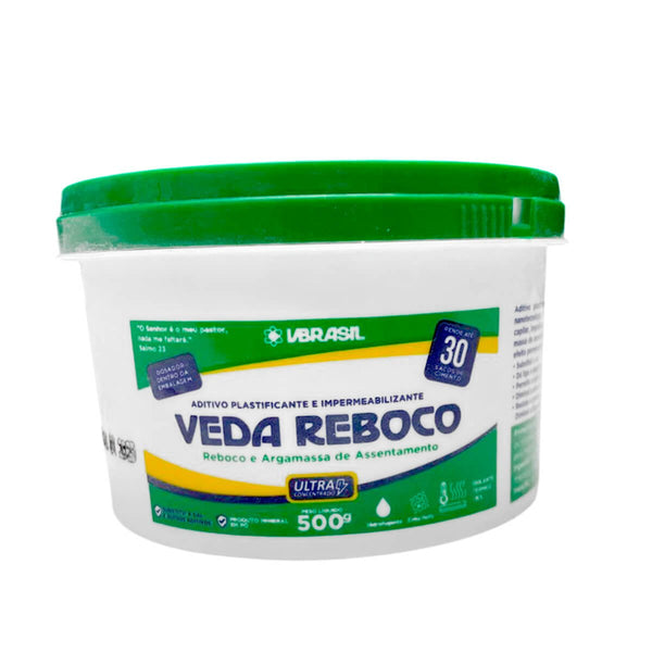 Veda Reboco 500g Aditivo Plastificante e Impermeabilizante