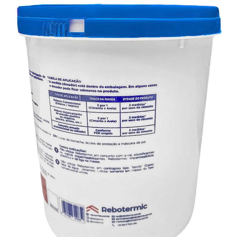Rebotermic Impermeabilizante em Pó 10 Kg Proteção Contra Infiltrações