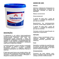 Rebotermic Impermeabilizante em Pó 10 Kg Proteção Contra Infiltrações