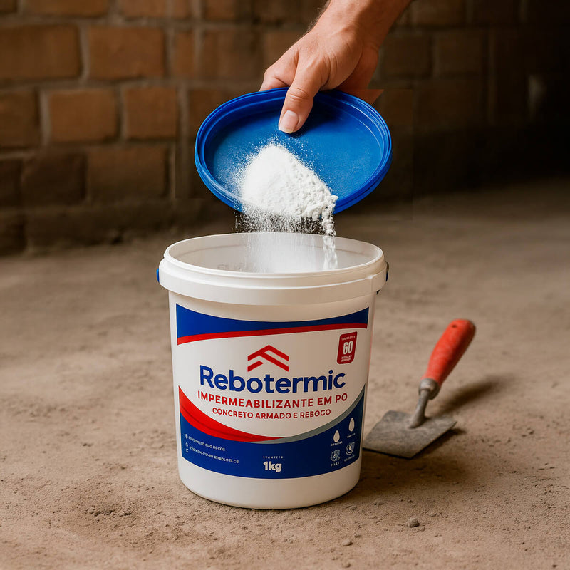 Rebotermic Impermeabilizante em Pó 10 Kg Proteção Contra Infiltrações