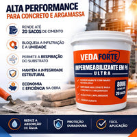 IMPERMEABILIZANTE EM PÓ ULTRA CONCENTRADO VEDA FORTE