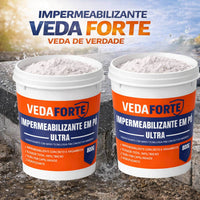 Kit 2 Impermeabilizante em Pó Ultra Veda Forte 800g Rende 40 Sacos de Cimento