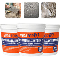 Kit 3 Impermeabilizante em Pó Ultra Veda Forte Contra Umidade
