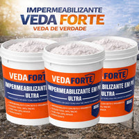 Kit 3 Impermeabilizante em Pó Ultra Veda Forte Contra Umidade
