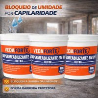 Kit 3 Impermeabilizante em Pó Ultra Veda Forte Contra Umidade