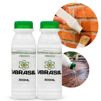 Kit 2  Impermeabilizante VBrasil Líquido 300ml Proteção Completa