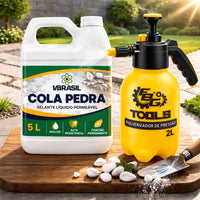 Kit Cola Pedra 5L VBrasil + Pulverizador de Pressão 2L