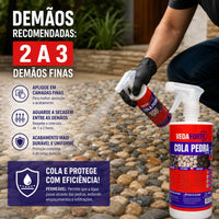 Cola Pedra Líquido 1L Fixador De Pedras Alta Resistência