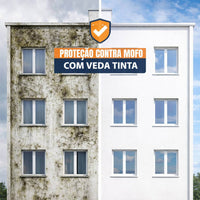 Veda Tinta 5Litros Qualquer Tinta Vira Hidrorepelente Rende 5 Latas de 18 Litros Proteção Contra Mofo