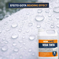 Veda Tinta 5Litros Qualquer Tinta Vira Hidrorepelente Rende 5 Latas de 18 Litros Proteção Contra Mofo