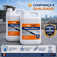 Kit Vedalaje Impermeabilizante Para Laje Vedalaje Incolor 10 Litros