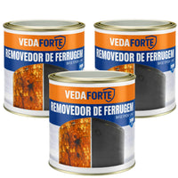 Kit 3 Removedor de Ferrugem Veda Forte Secagem Ultra Rápida