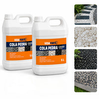 Kit 2 Cola Pedra Fixador de Pedras para Jardim Veda Forte [5 Litros]