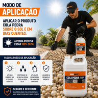Kit 2 Cola Pedra Fixador de Pedras para Jardim Veda Forte [5 Litros]