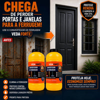 Kit 2 Convertedor De Ferrugem 500ml Veda Forte Tratamento E Proteção 2 Em 1