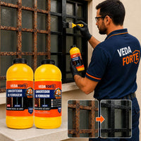 Kit 2 Convertedor De Ferrugem 500ml Veda Forte Tratamento E Proteção 2 Em 1
