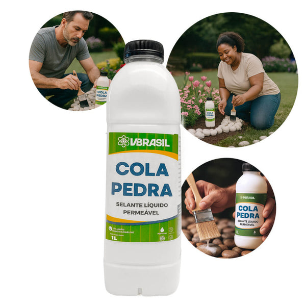Cola Pedra Fixador de Pedras para Jardim 1 Litro