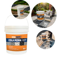 Cola Pedra Fixador de Pedras para Jardim 18 Litros
