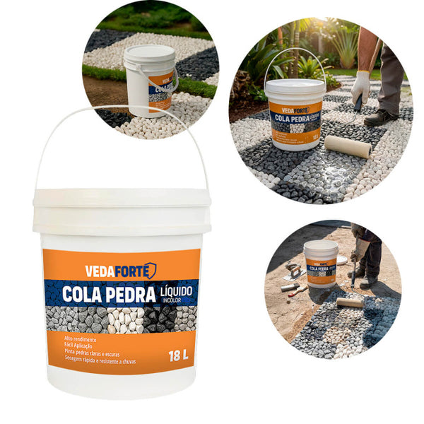 Cola Pedra Fixador de Pedras para Jardim 18 Litros