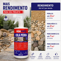 Cola Para Jardim Fixador De Pedras E Seixos Cascalho Areia 250ml