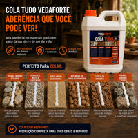 Cola Tudo Vedaforte Multiuso Alta Resistência Para Diversos Materiais Madeira E Decoração