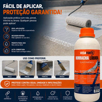 Borracha Líquida Vedaforte 1L Impermeabilizante Elastomérica Alta Flexibilidade
