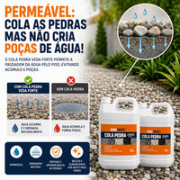 Kit 2 Cola Pedra Fixador de Pedras para Jardim Veda Forte [5 Litros]