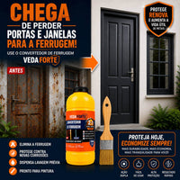 Kit Convertedor de Ferrugem 500ml + Pincel 2 Polegadas Profissional