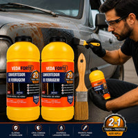 Kit Convertedor De Ferrugem 2 Unidades 500ml Com Pincel 2 Pol Trata E Protege