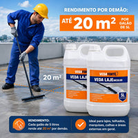 Kit Vedalaje Impermeabilizante Para Laje Vedalaje Incolor 10 Litros