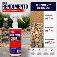 Cola Pedra Fixador de Pedras para Jardim Ultrabond Veda Forte 120ml