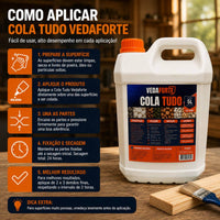 Cola Tudo Vedaforte Multiuso Alta Resistência Para Diversos Materiais Madeira E Decoração
