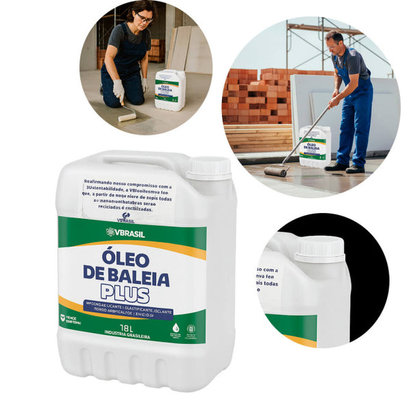 Óleo De Baleia Plus 18L Selador Impermeabilizante Multiuso Incolor Para Concreto Lajes e Madeira